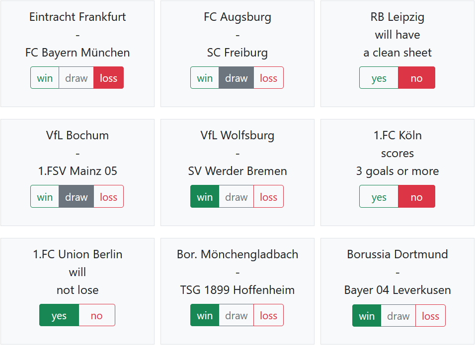 prediction game bet example